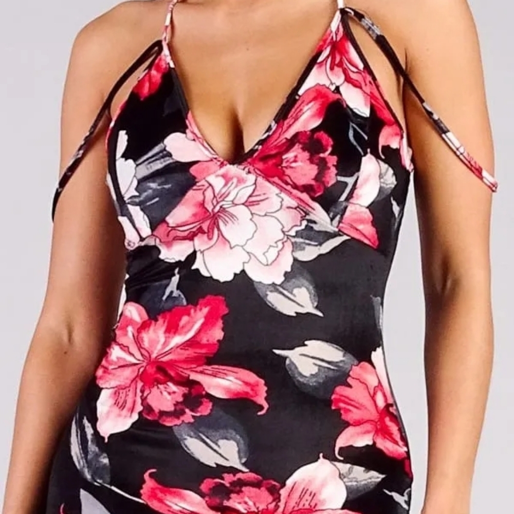 STASHA RIVERS FLORAL MINI DRESS